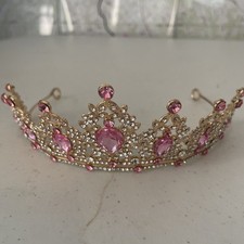 Gold And Pink Tiara Crown