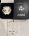 1999 P American Eagle One Ounce Proof Silver Bullion Coin Box & COA