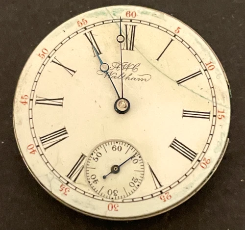 Antique Waltham Model 1891 68 Pocket Watch Movement Parts Good Balance 0s 15j