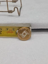  Dental Hygiene Honor Roll 1936 1937 Pinback Button Teeth USA Gold White Tooth