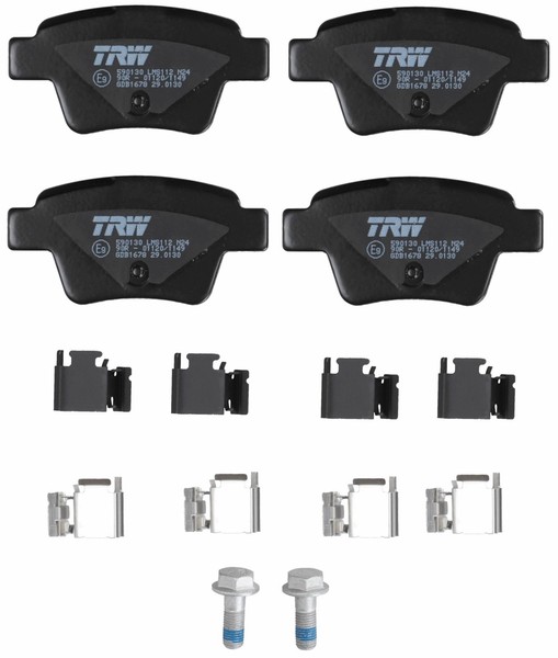 Trw Bremsbelagsatz Scheibenbremse Cotec GDB1678 FüR Cc 207 Sw Peugeot 16V Turbo-image