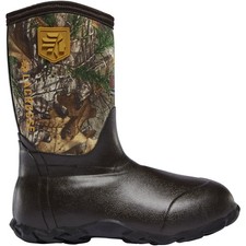 LaCrosse KIds' Lil' Alpha Lite Waterproof Neoprene Boot Realtree Edge Camo Print