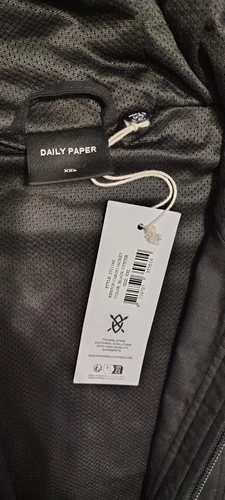 $200 NWT XXL Daily Paper Ripstop Cargo Track Jacket Mens Black Oyster Gorpcore image 6