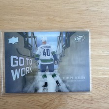 Upper Deck ICE 2024-25 Go To Work Insert Elias Pettersson Vancouver Canucks