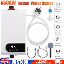 Electric Tankless Instant Hot Water Heater Under Sink Tap Kitchen Bathroom 5500W