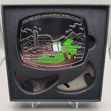 John Deere Mantle Plaque Harvester Works Product Quality Award Reversible +Stand