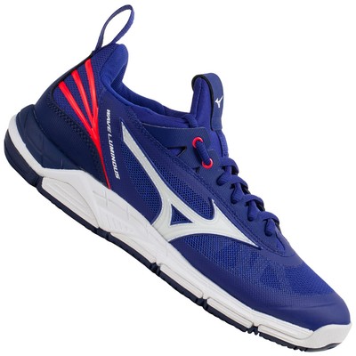 Mizuno Wave Luminious Unisex Herren Damen Indoor Sport Handball Schuhe blau neu