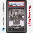 2023 UPPER DECK #C382 CONNOR BEDARD UD CANVAS BLACK & WHITE YOUNG GUNS RC PSA 8