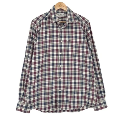 Barbour Chemise Vintage Homme À Carreaux Coton Regular Manches Longues Taille M - Photo 1/4