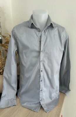 chemise Chemise Homme Izac / taille 38 / coton / excellent état / gris clair - Photo 1/4