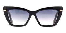 Tom Ford Wyatt TF871 01B Black Cat Eye Plastic Sunglasses Frame 56-15-140