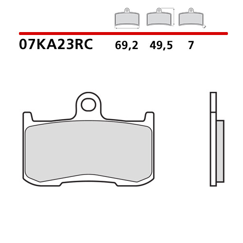 Paire Plaquettes de Frein Avant BREMBO Triumph Street Triple R 675 09>15 - Photo 1/7