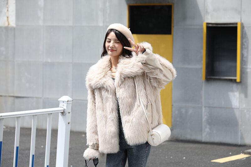 【美品】 ounce base fur collar coat オンス 韓国 OUNCE オンス 韓国base fur collar coat