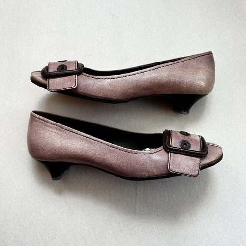 Miu Miu Buckle Kitten Heel Pumps Mauve Brown EU 36.5 - US 6.5 - Picture 4 of 5