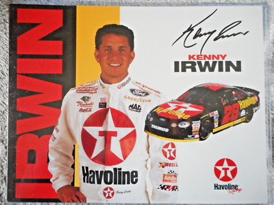 Kenny Irwin signed 1998 #28 TEXACO Yates Ford T-Bird WC Nascar 8.5