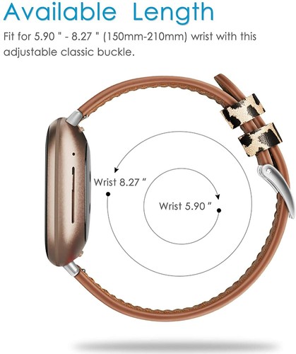 Correa de repuesto de cuero genuino para Fitbit Versa 3/Fitbit Sense - Imagen 9 de 13