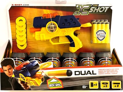 Zuru Dual Combo Blasters - X Shot with Discs, Darts, Target Practice BRAND NEW
