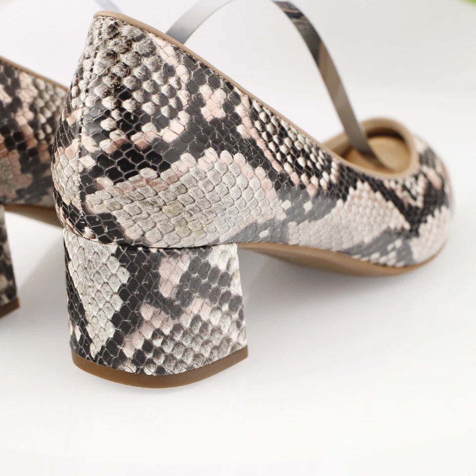 Zapato de vestir Cole Haan para mujer talla 7,5 cuero de serpiente tostado tacón ancho 45 mm Foto 4 de 4