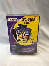 New Fellowes DVD/ Game Cases 5 SEALED storage for DVD's