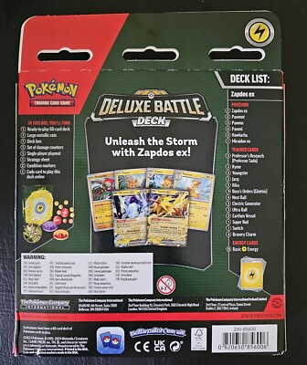 pokémon trading card game zapdos ex deluxe battle deck Pokémon Zapdos Ex Deluxe Battle Deck 2024 New In Box