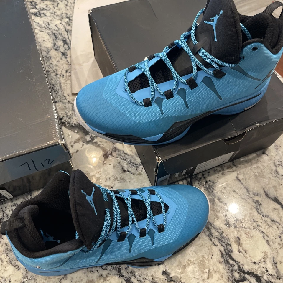 Nuevo Talla 12 - Jordan Super Fly 2 Azul Raro 2013 Air Max Flight  Foto 3 de 4