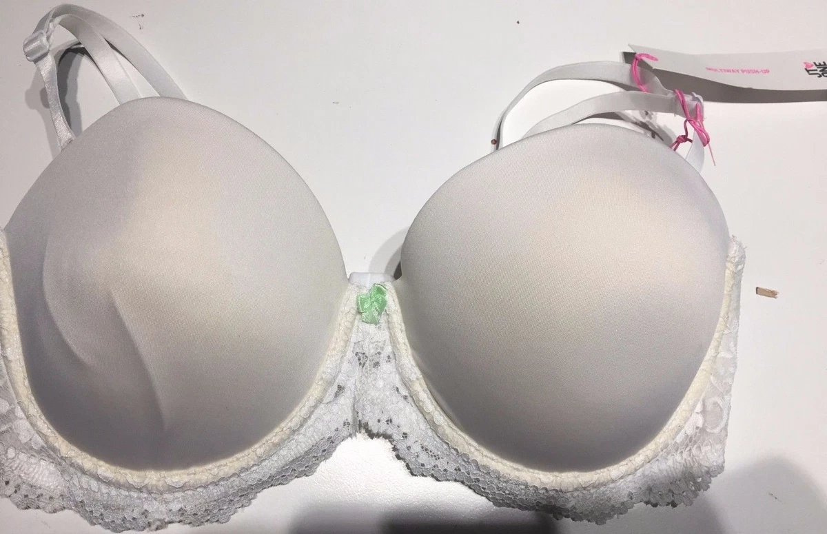 NEW DAVID JONES JT WHITE PADDED PUSH UP UNDERWIRE BRA SIZE 12C / 34C