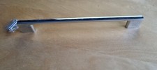 Handle (2x) for vanity unit/drawers/cupboard etc, Chrome, New, 2 Screws & Plugs