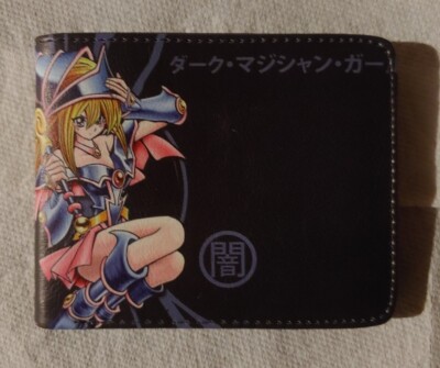 Yu-Gi-Oh anime cartoon bifold PU wallet with ID slot, card slots and coin pocket