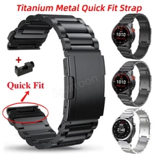 22/26mm Titanium Watch Band Strap For Garmin Fenix 7 7X 6 6X 5 5X Pro Plus GPS