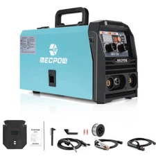 Mecpow MIG120 Gasless Welder 110/220V MIG/MMA/LIFT TIG 3 in 1  LCD Display