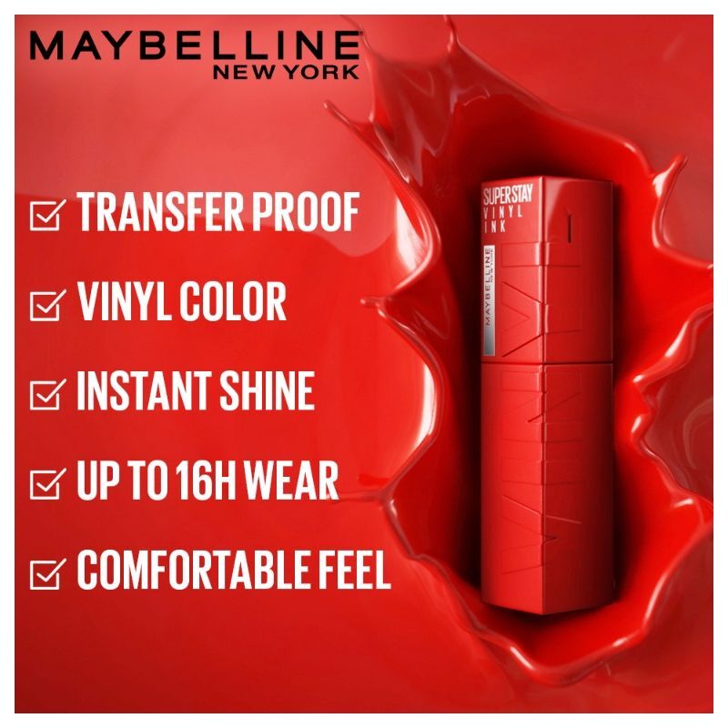 Maybelline Superstay Vinyl Ink (4.2ml/0.14oz) New As Seen In