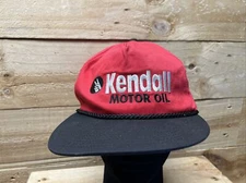 KENDALL MOTOR OIL, Cap, red, Black, white Embroidered men, ￼ Authentic Headwear