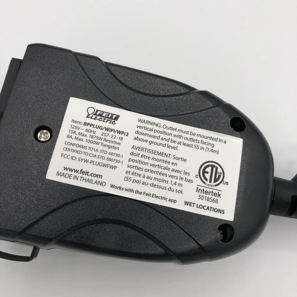 Enchufe inteligente Feit Wi-Fi enchufe inteligente doble toma enchufe inteligente exterior - NOB (una sola unidad) Foto 4 de 4