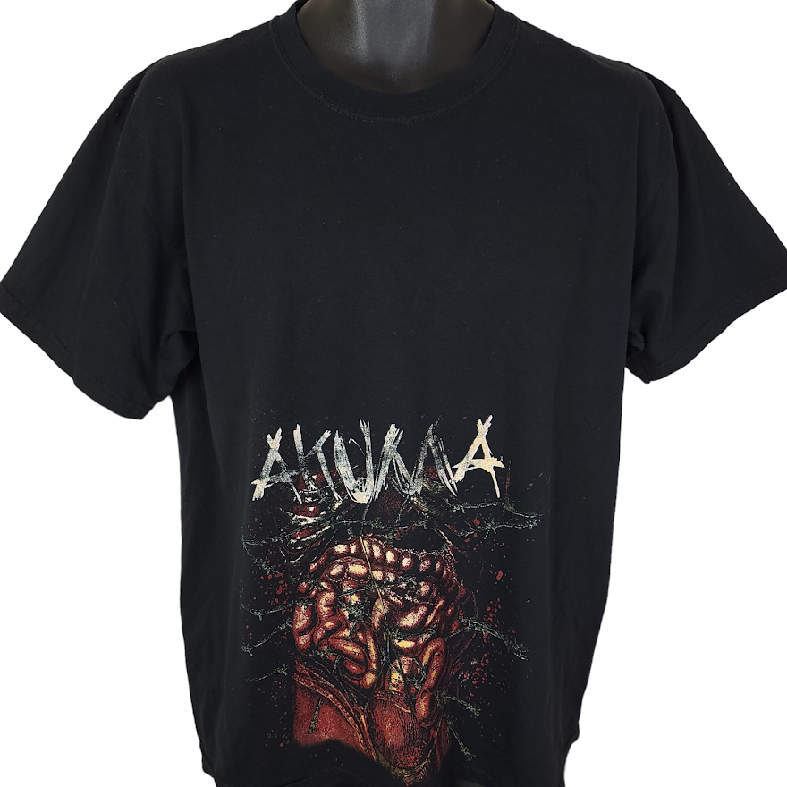Vintage Akuma Band T Shirt Mens Size Large Y2K Punk Metal Music
