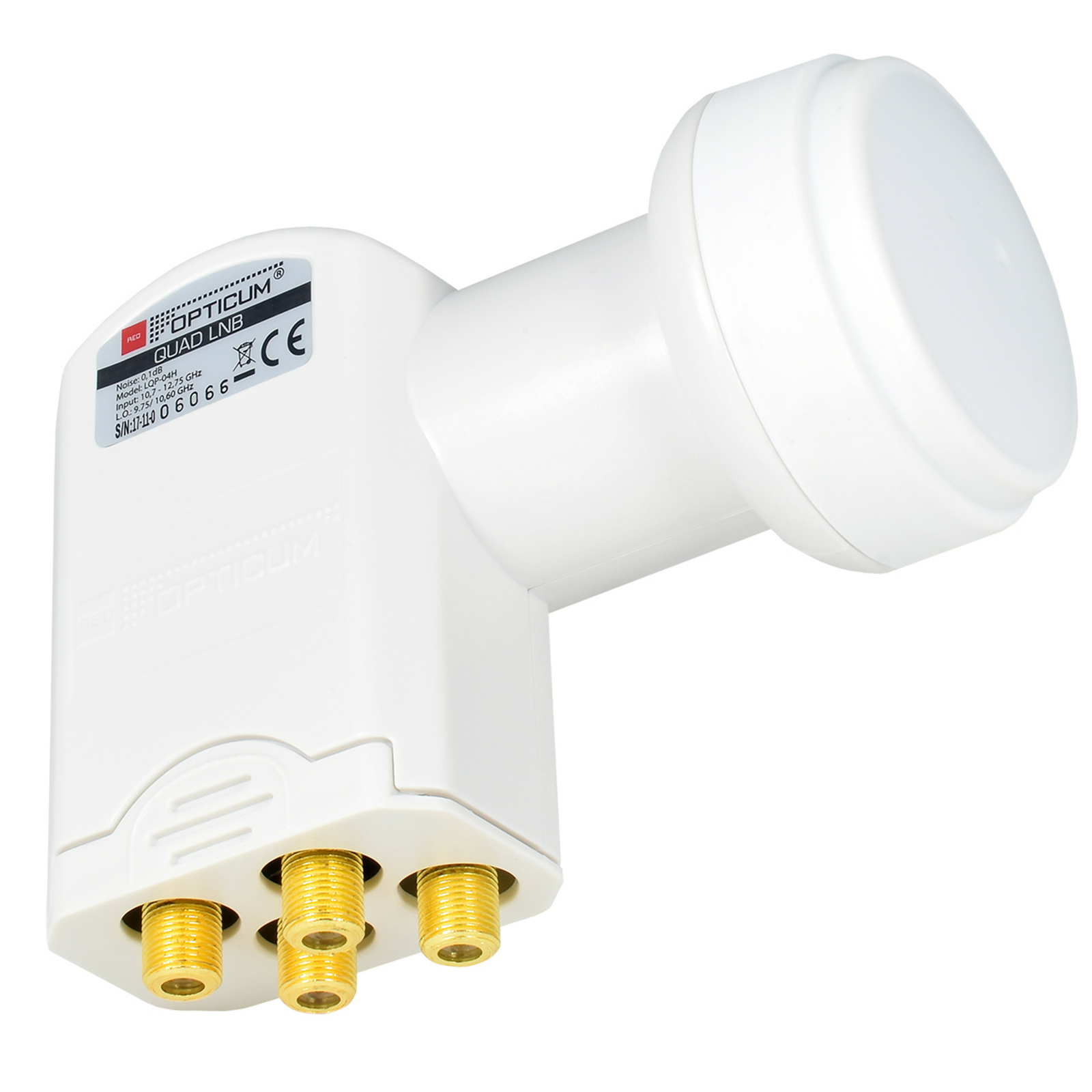 Thumbnail - Opticum Premium Quad Lnb 0,1 Db Lqp-04h Hd 4k Uhd Quattro Switch ► 4