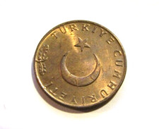 Turkey 1965 10 Kurus Bronze Au Coin