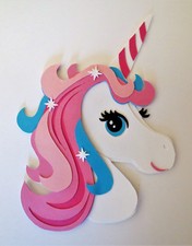Unicorn Head Die Cut Paper Piecing Scrapbook Embellishment