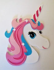 Unicorn Head Die Cut Paper Piecing Scrapbook Embellishment