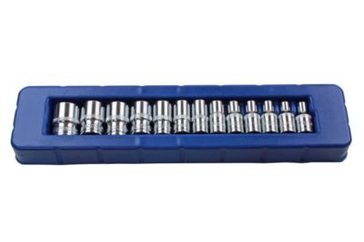 US PRO 13PC 1/4'' DRIVE SHALLOW SOCKETS 4-14MM Bergen Metric Ratchet Short Tool