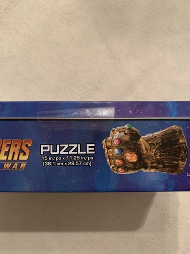 Avengers Infinity War Puzzle One Of Two Puzzles In Metal Tin Sealed - Picture 3 of 4