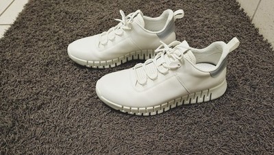 Ecco Schuhe Schnürschuhe Sneaker Gruuv offwhite weiß Leder Einlagen 525204