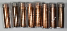 1980 BU 1C Lincoln Memorial Cents Eight Coin Rolls