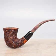 MUXIANG Handmade Carved Hungarian Tobacco Pipe Ebonite Stem 3mm Military Tenon