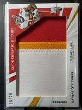 2021 Immaculate Collection Numbers Clyde Edwards-Helaire Patch  #16/25 KC CHIEFS