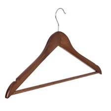 Better Homes & Gardens 60 Pack Solid Walnut Wood Suit Hangers with Pants Bar
