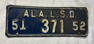 51 52 license plate LSD