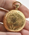 Antique 1904 US Watch Co. Waltham 0 size Hunting case pocket watch RUNNING 11j