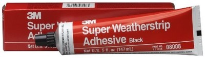08008 Super Weatherstrip Adhesive, 08008, Black, 5 oz Tube
