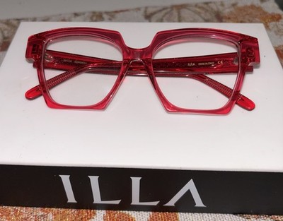 ILLA DOMENICA PINK 50/16/135  EYEGLASSES FRAMES ONLY/ MADE IN ITALY   CASE