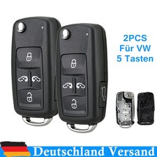 2x 5Tasten Auto Klapp Schlüssel Gehäuse für VW Multivan T5 T6 Sharan Transporter